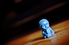 little blue buddha